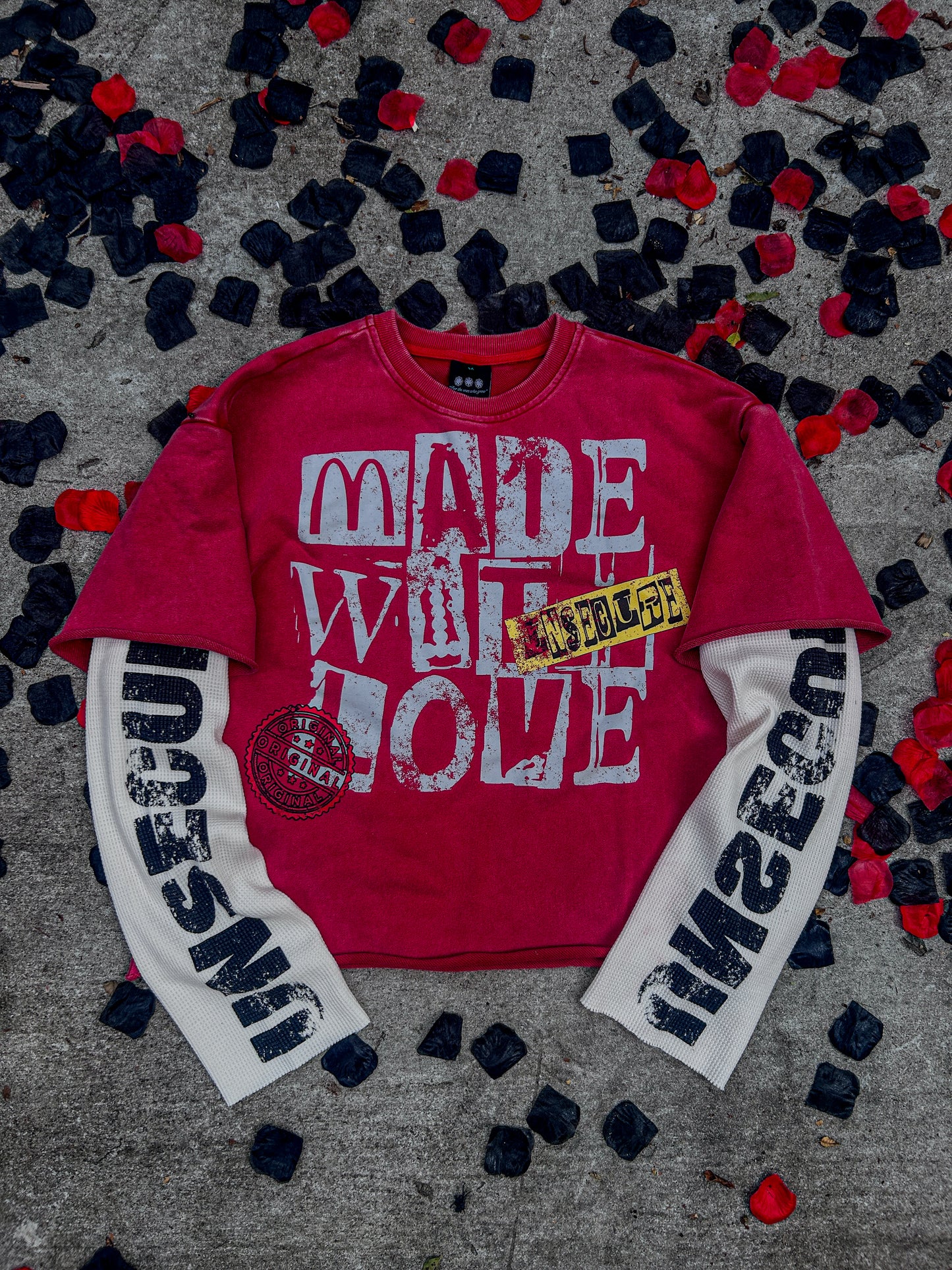 "made with love" Red long sleeve