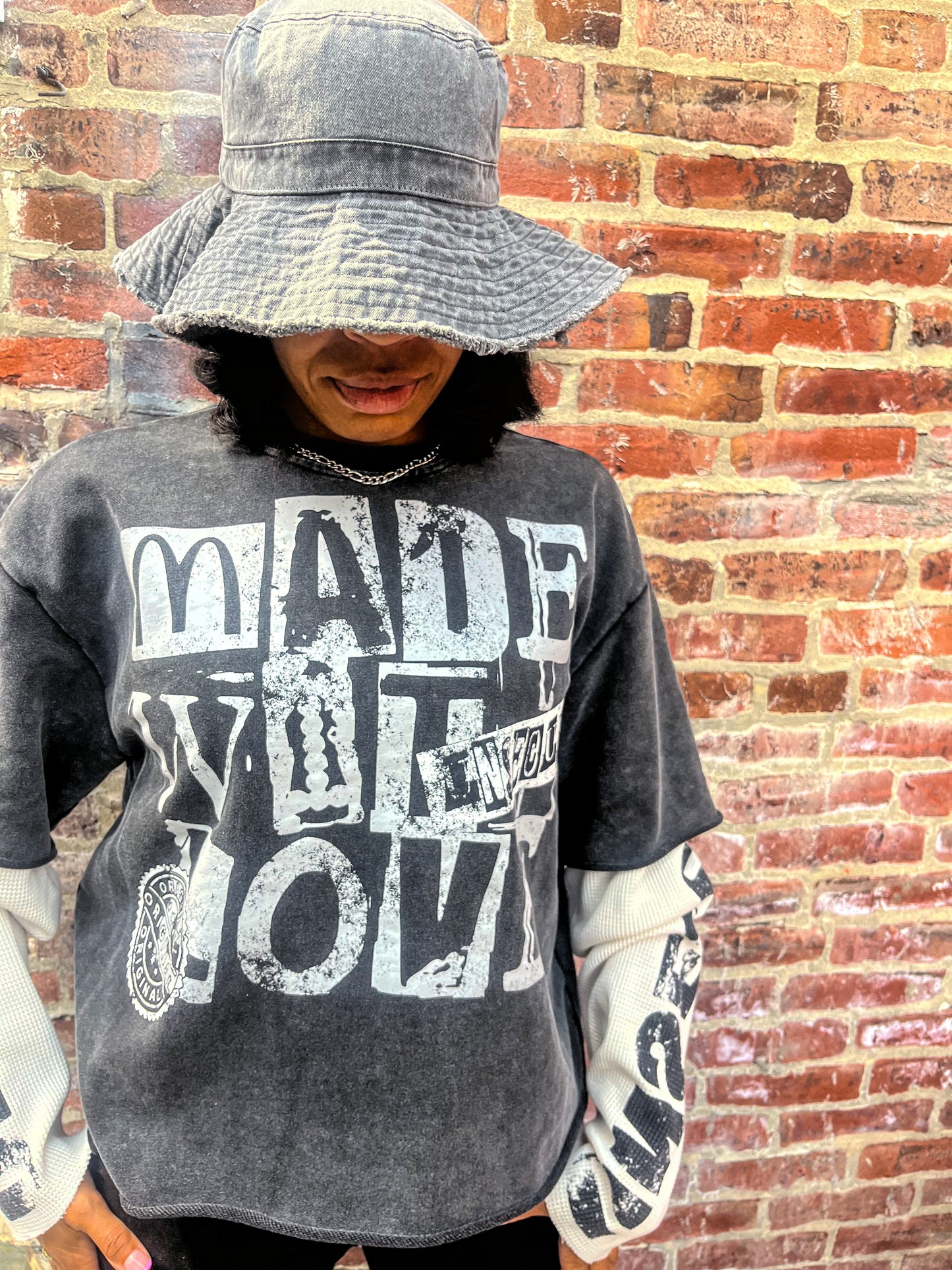 "made with love" Black long sleeve